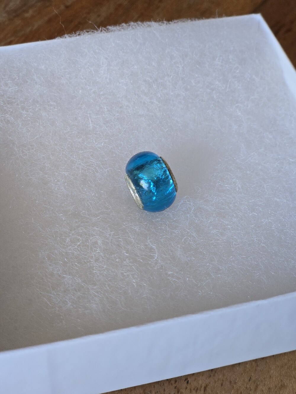 Pandora Blue Glass Charm Bead